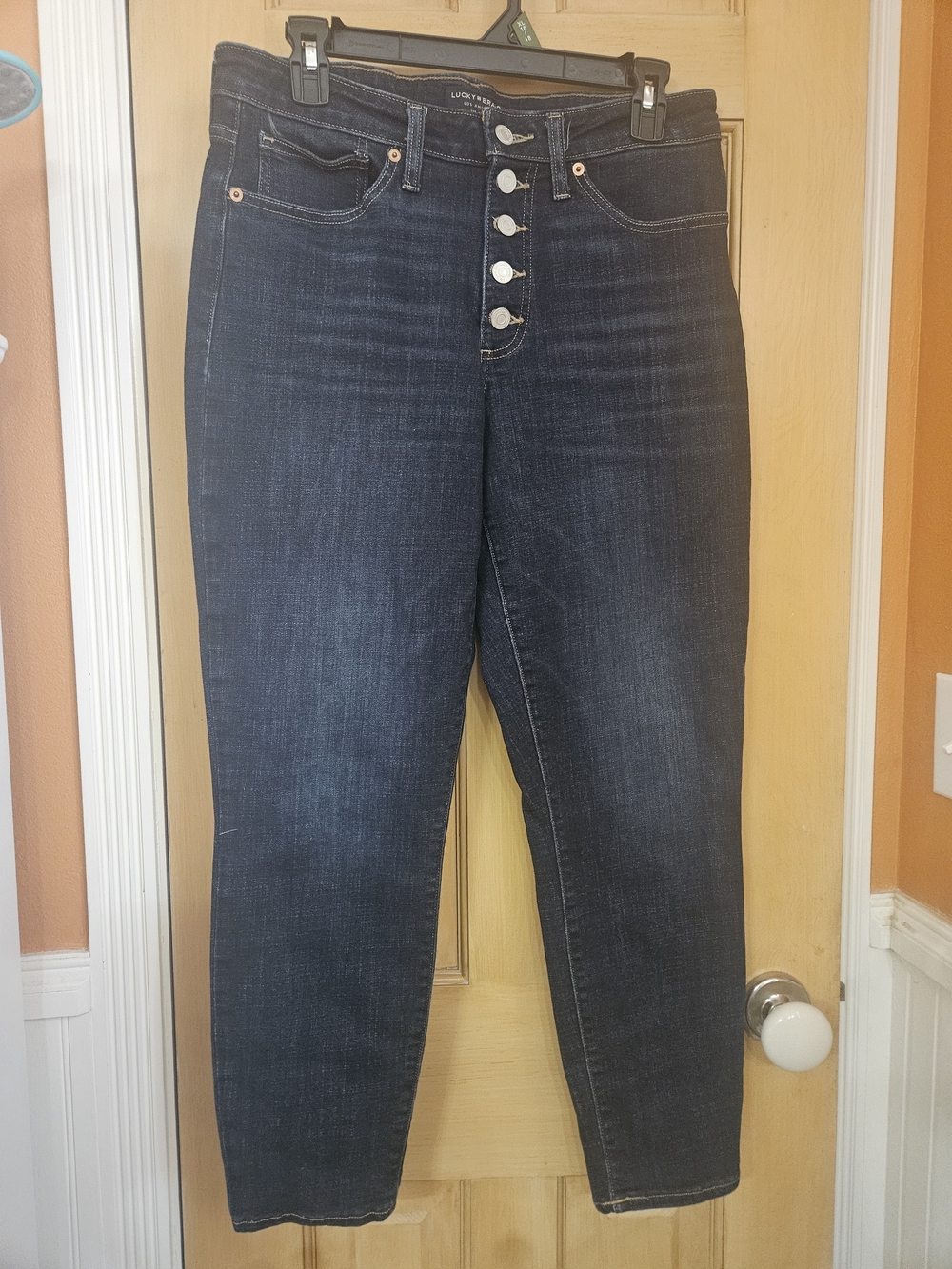 Lucky Brand High-Rise Dark Indigo Button-Fly Jeans